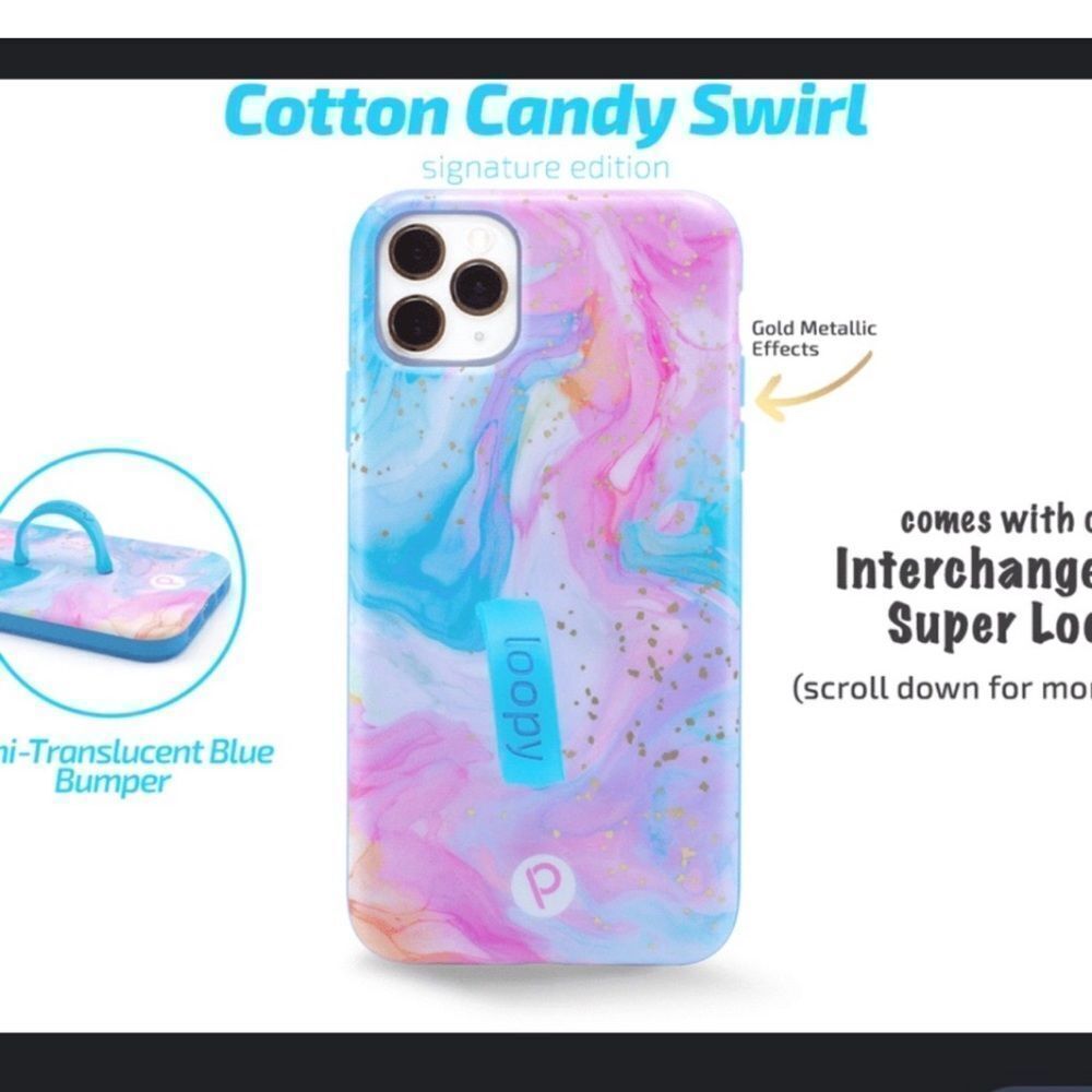iPhone XS Max loopy case cotton candy swirl